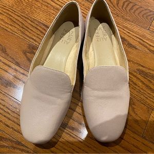 BRAND NEW Naturalizer EMILINE leather loafers flats in size 7W in rose grey